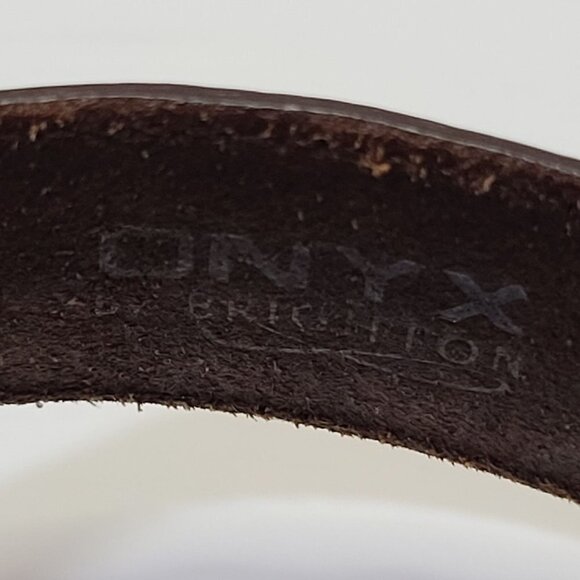 Onyx by Brighton Brown Braided Leather Belt Size 42 - Picture 4 of 7